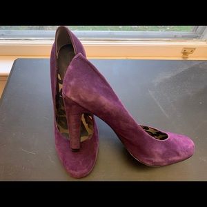 Purple Suede Like Heels